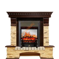 Электрокамин Royal Flame Pierre Luxe угловой темный дуб/сланец с очагом Fobos FX M