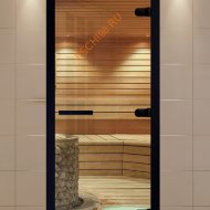 Дверь стеклянная ALDO NEW Black «прозрачная» 790*1890 мм коробка бук чёрная