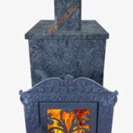 Печь банная Берёзка Verona 50 ЗК чугун талькомагнезит+облицовка дымохода 500 мм