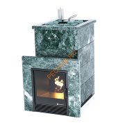 Печь банная ИзиСтим Сочи в кожухе из змеевика с открытым верхом