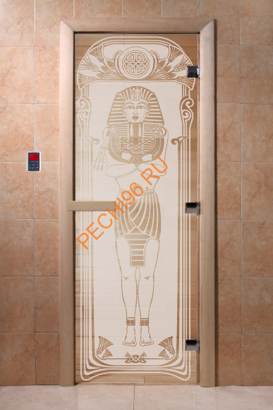 Дверь стеклянная DoorWood «Египет сатин», 1700х700 мм