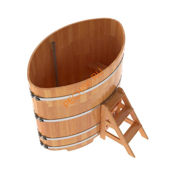 Купель для бани BentWood овальная из сращённой лиственницы, 1,12х1,83 м Купель для бани BentWood овальная из сращённой лиственницы, 1,12х1,83 м