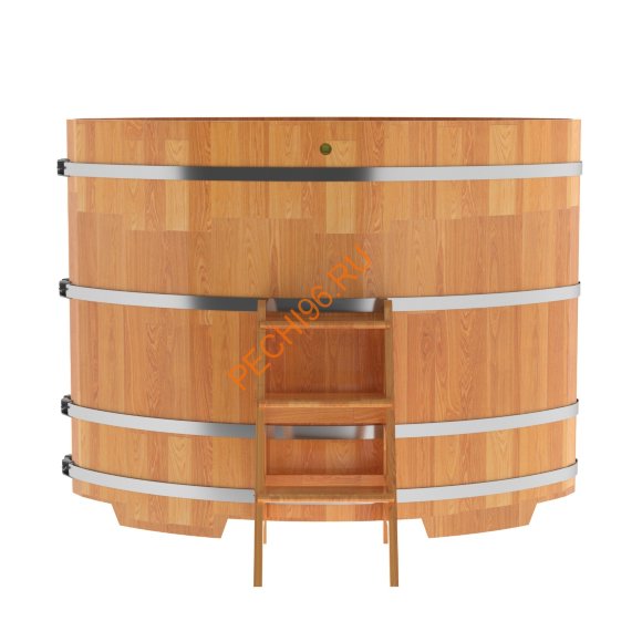 Купель для бани BentWood овальная из сращённой лиственницы, 1,12х1,83 м Купель для бани BentWood овальная из сращённой лиственницы, 1,12х1,83 м