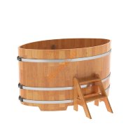 Купель для бани BentWood овальная из сращённой лиственницы, 1,12х1,83 м Купель для бани BentWood овальная из сращённой лиственницы, 1,12х1,83 м