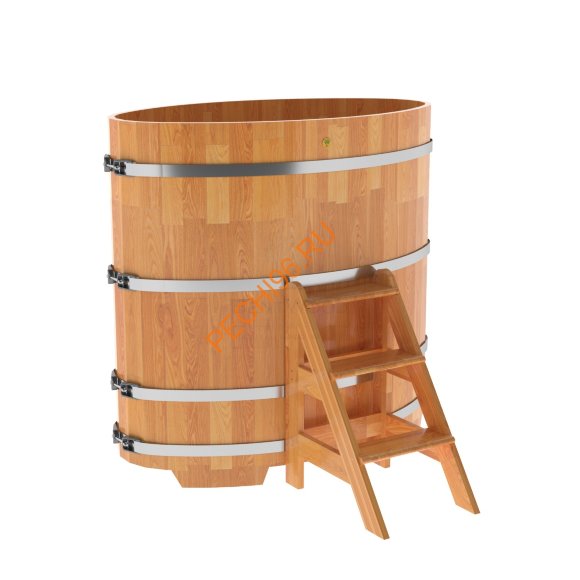 Купель для бани BentWood овальная из сращённой лиственницы, 0,80х1,42 м Купель для бани BentWood овальная из сращённой лиственницы, 0,80х1,42 м