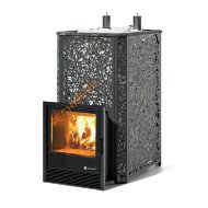 Печь банная ИзиСтим Ялта 50 К Хохлома черная