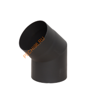 Отвод LAVA черный 45 гр d 120 мм сталь 2 мм