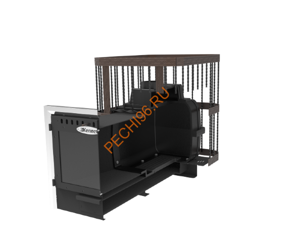 Печь банная Кеннет Атлант 22П сетка ковка панорама Печь банная Кеннет Атлант 22П сетка ковка панорама