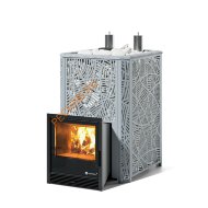 Печь банная ИзиСтим Ялта 35 К Хохлома серая