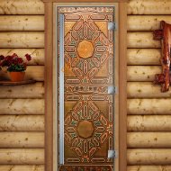 Дверь стеклянная DoorWood «Престиж», 800х2000мм, с фотопечатью «Восточный узор» Дверь стеклянная DoorWood «Престиж», 800х2000мм, с фотопечатью «Восточный узор»