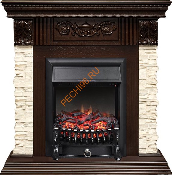 Электрокамин Royal Flame Luxemburg темный дуб с очагом Fobos FX