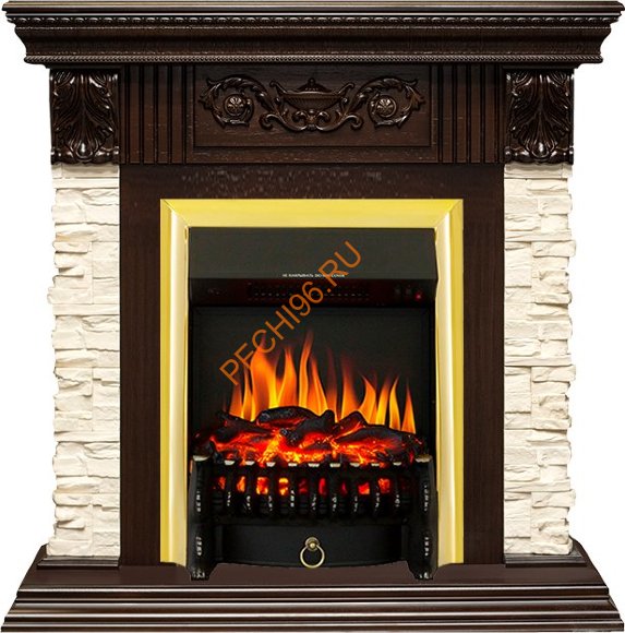 Электрокамин Royal Flame Luxemburg темный дуб с очагом Fobos FX