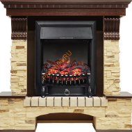 Электрокамин Royal Flame Pierre Luxe угловой темный дуб/сланец с очагом Fobos FX