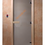 Дверь стеклянная DoorWood Теплое утро сатин, 2000х800 мм