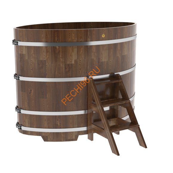 Купель для бани BentWood овальная из сращённой морёной лиственницы, 1,12х1,83 м Купель для бани BentWood овальная из сращённой морёной лиственницы, 1,12х1,83 м