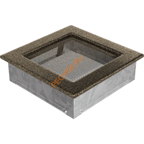 Вентиляционная решетка Kratki 17CZ 170х170 мм черная/золото Вентиляционная решетка Kratki 17CZ 170х170 мм черная/золото