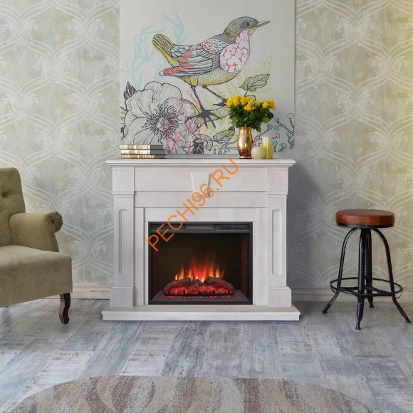 Электрокамин RealFlame Kellie 25,5/26 WT c очагом Sparta 25,5 LED