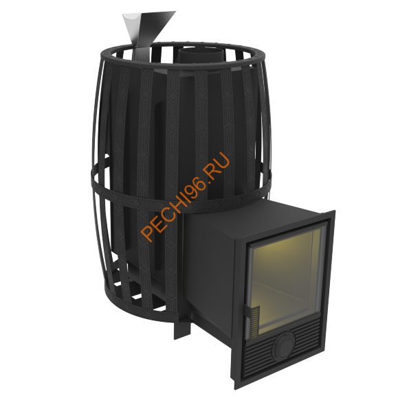 Печь-камин-сетка банная Витязь 18 Д-1 ЗК, сетка