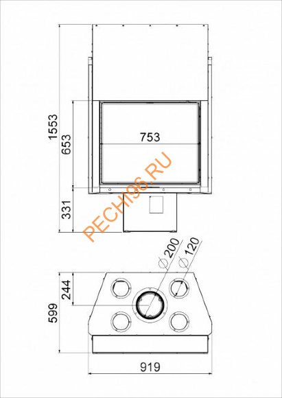 Каминная топка Hergom Stilkamin S-600 Каминная топка Hergom Stilkamin S-600