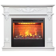 Электрокамин RealFlame Philadelphia 26 WT с очагом 3D Helios 26 (Белый)