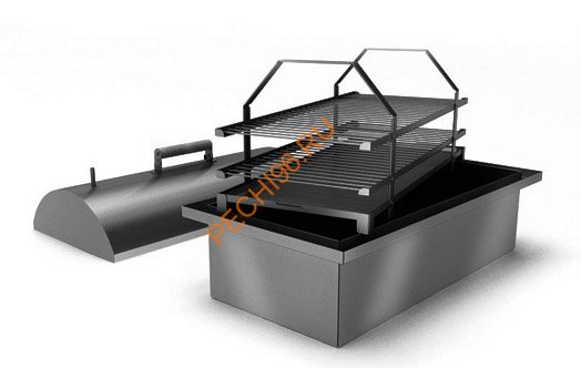 Коптильня двухъярусная Grillux с гидрозатвором Smoky Lux 55 BLACK Коптильня двухъярусная Grillux с гидрозатвором Smoky Lux 55 BLACK