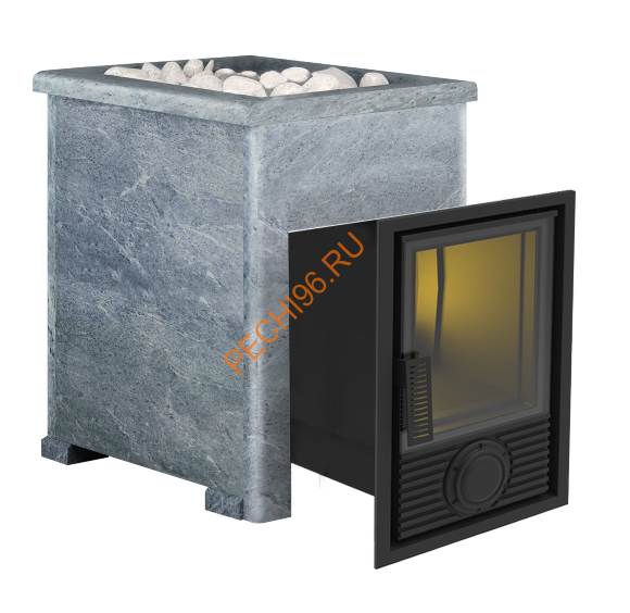 Печь-камин банная Берёзка Воевода 20 Д-1, талькомагнезит