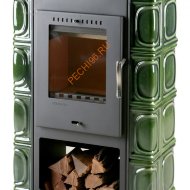 Керамическая печь-камин Thorma BORGHOLM KERAMIK оливково-зеленая