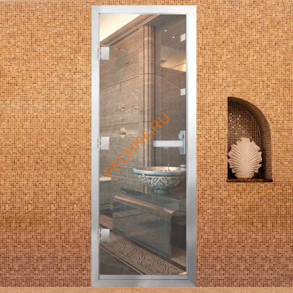 Дверь в хамам стеклянная Арта Престиж 60G Прозрачная, коробка алюминий с порогом Дверь в хамам стеклянная Арта Престиж 60G Прозрачная, коробка алюминий с порогом