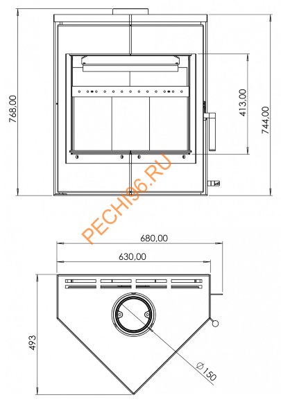 Печь-камин Мета-Бел Леман