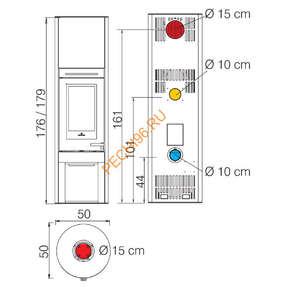 Печь-камин EdilKamin TALLY 8 S NERO