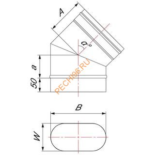 Отвод ВУЛКАН VOR 15° 100х200 мм по узкой стороне Отвод ВУЛКАН VOR 15° 100х200 мм по узкой стороне