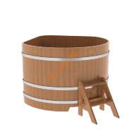 Купель для бани BentWood угловая из дуба Премиум, 1,37х1,37 м Купель для бани BentWood угловая из дуба Премиум, 1,37х1,37 м