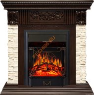 Электрокамин Royal Flame Luxemburg темный дуб с очагом Majestic FX Электрокамин Royal Flame Luxemburg темный дуб с очагом Majestic FX