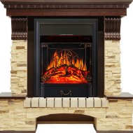 Электрокамин Royal Flame Pierre Luxe угловой темный дуб/сланец с очагом Majestic FX