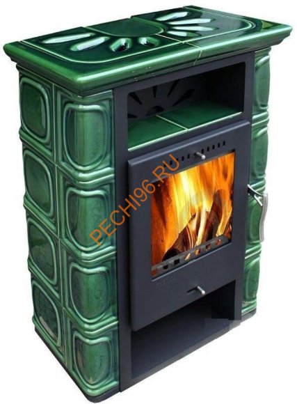 Керамическая печь-камин Thorma BORGHOLM KERAMIK TOP оливково-зеленая