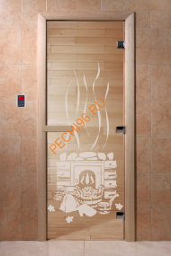 Дверь стеклянная DoorWood «Банька прозрачная», 2000х800 мм Дверь стеклянная DoorWood «Банька прозрачная», 2000х800 мм