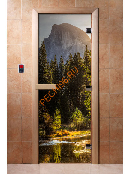 Дверь стеклянная DoorWood с фотопечатью «Древний Урал» Дверь стеклянная DoorWood с фотопечатью «Древний Урал»