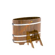 Купель для бани BentWood овальная из морёной лиственницы Рустик, 0,69х1,31 м Купель для бани BentWood овальная из морёной лиственницы Рустик, 0,69х1,31 м