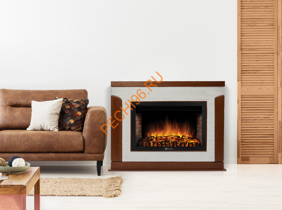 Электрокамин Electrolux EFP/P-3020LS с порталом Firelight Prestigio 30, камень белый