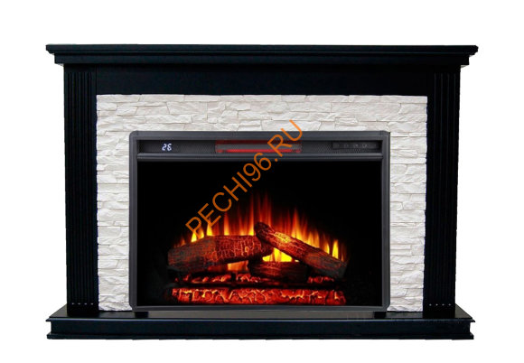 Электрокамин InterFlame Сиена Сланец с очагом FOTON 26 LED FX QZ
