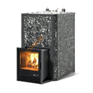 Печь банная ИзиСтим Ялта 60 К Хохлома черная