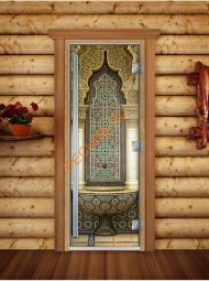 Дверь стеклянная DoorWood «Престиж», 700х1900мм, с фотопечатью «Арабская арка» Дверь стеклянная DoorWood «Престиж», 700х1900мм, с фотопечатью «Арабская арка»
