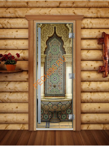 Дверь стеклянная DoorWood «Престиж», 700х1900мм, с фотопечатью «Арабская арка» Дверь стеклянная DoorWood «Престиж», 700х1900мм, с фотопечатью «Арабская арка»
