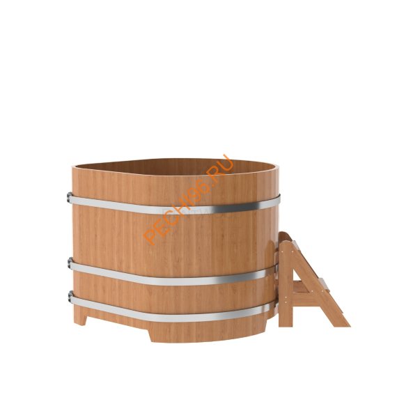 Купель для бани BentWood угловая из дуба Премиум, 1,19х1,19 м