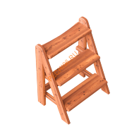 Лестница PolarSPA трехступенчатая термососна светлая