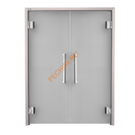 Двери стеклянные двустворчатые Grandis GS 15х19-G-Н-Br Двери стеклянные двустворчатые Grandis GS 15х19-G-Н-Br