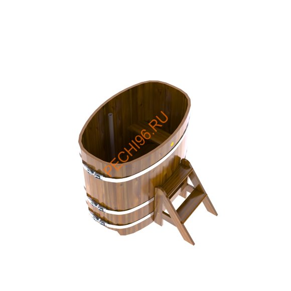 Купель для бани BentWood овальная из морёной лиственницы Рустик, 0,76х1,16 м