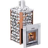 Печь банная Ермак Сетка-Премиум 24 чугун с парообразователем