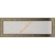 Вентиляционная решетка Kratki 49CZ 170х490 мм черная/золото