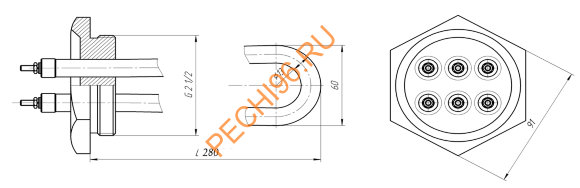 Блок ТЭН 6 кВт для котла Добрыня Блок ТЭН 6 кВт для котла Добрыня